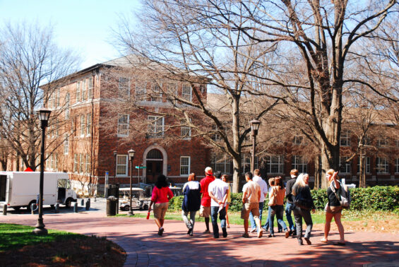 Georgia Tech students exploring campus